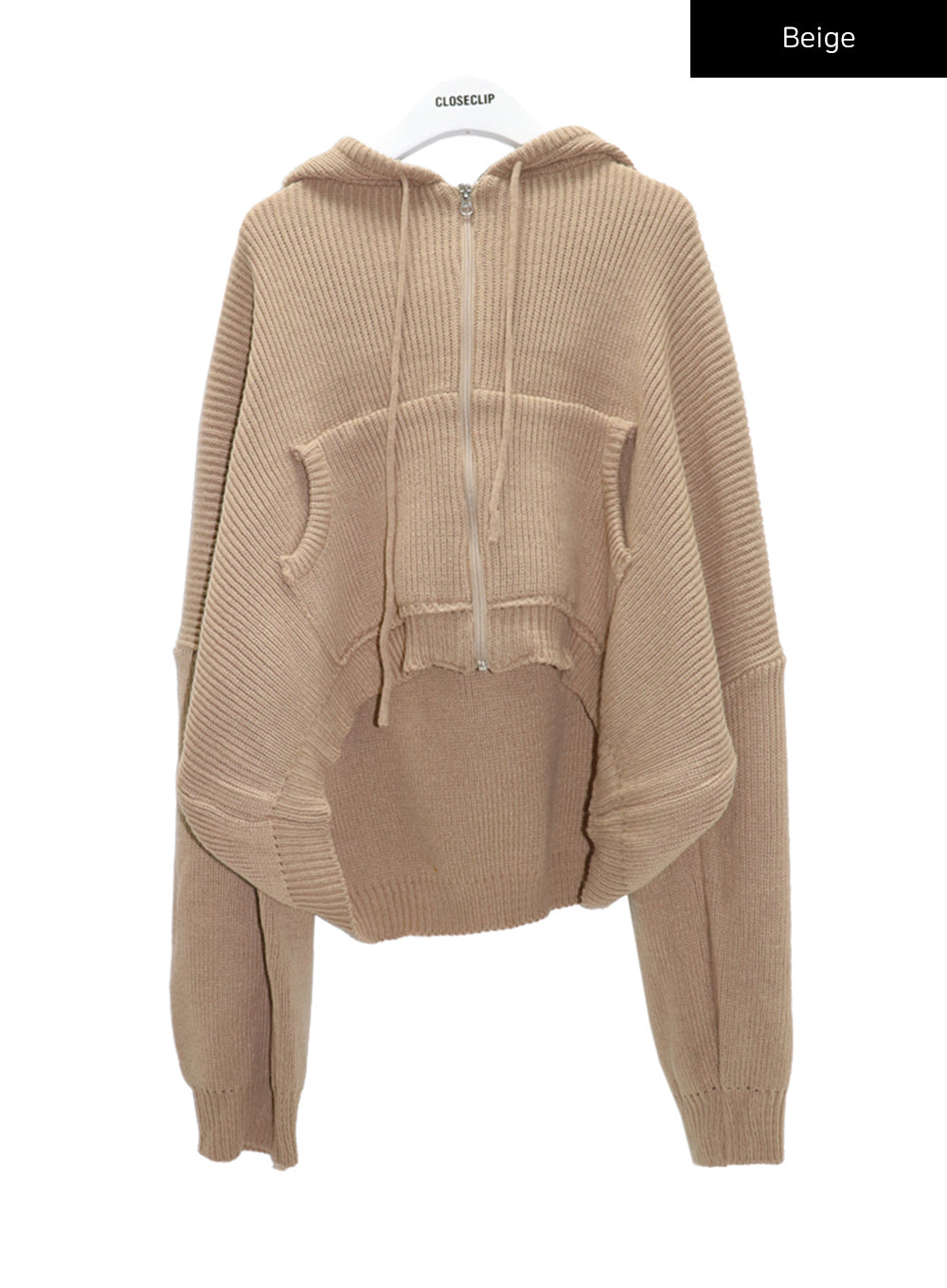 Hooded Zipper Knit Jacket CN17