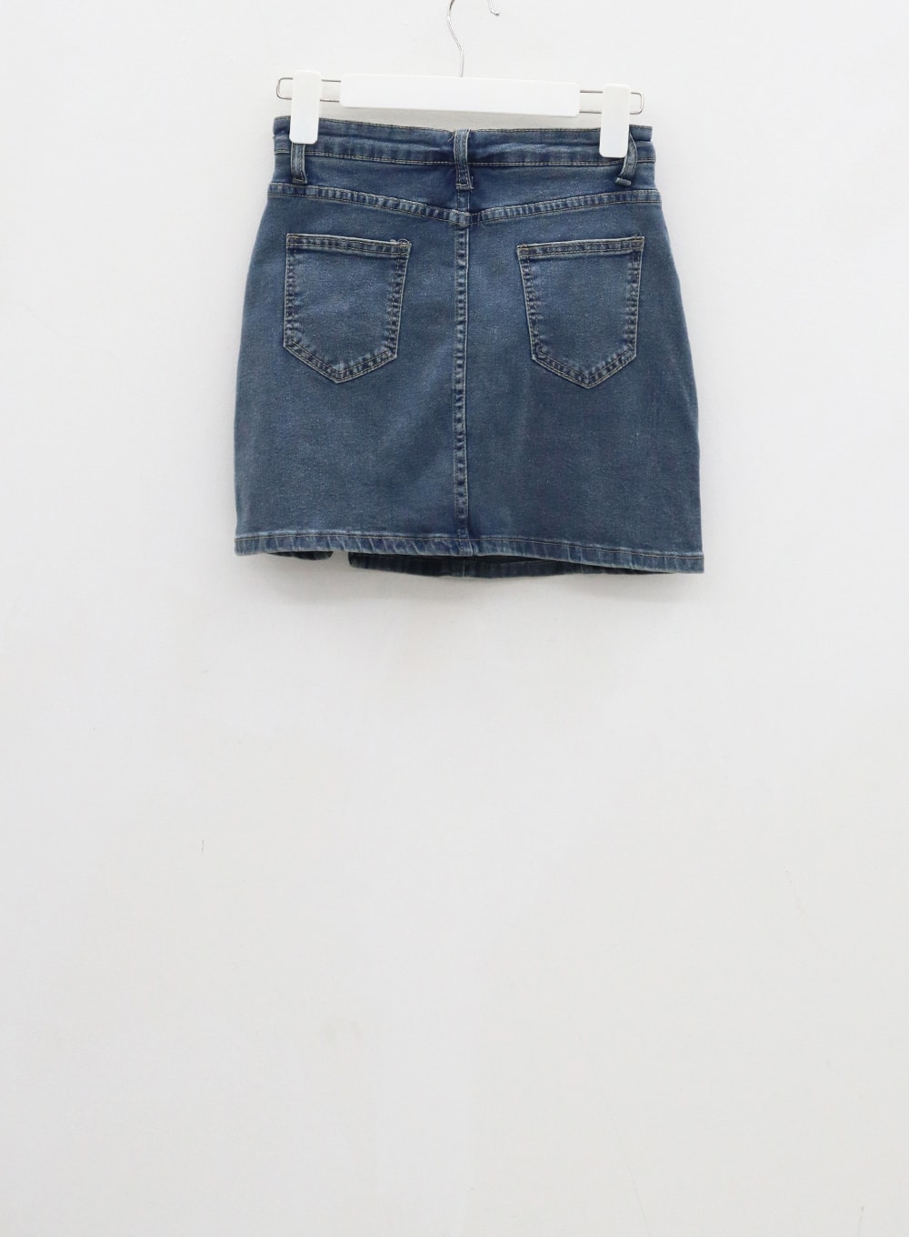 Side Slit Denim Mini Skirt CJ325
