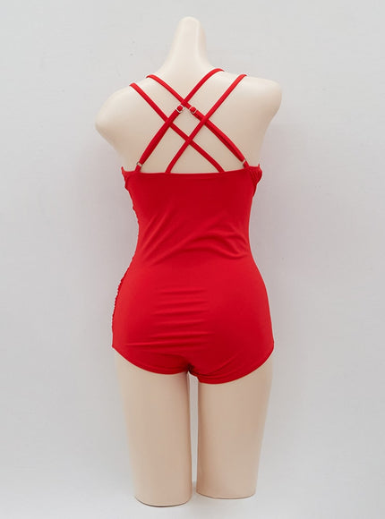 Double Banded One-Piece Swimsuit IJ13