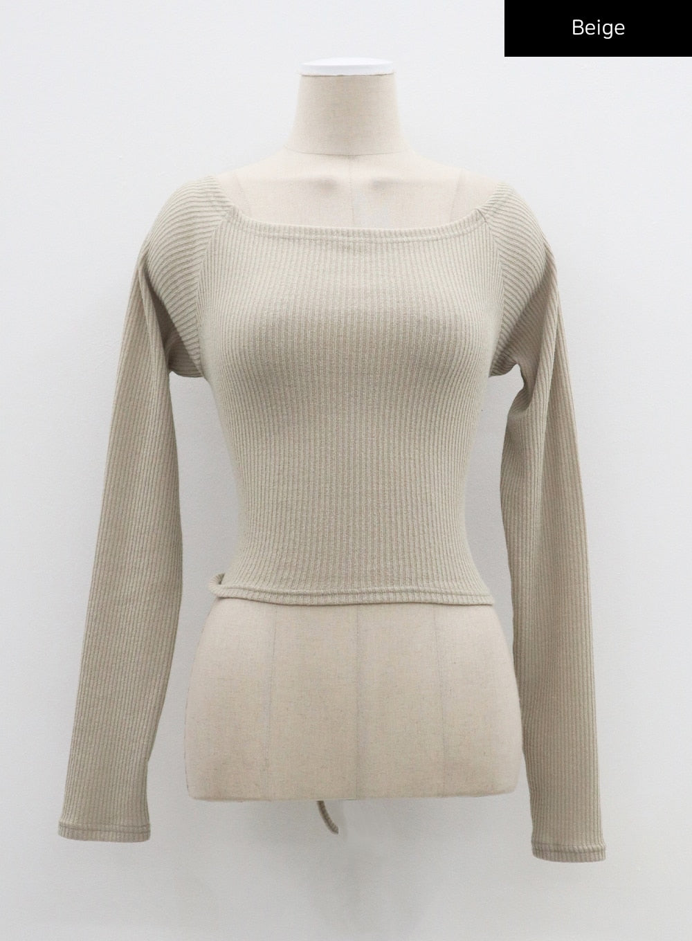 Back Tie Ribbed Knit Top CF316