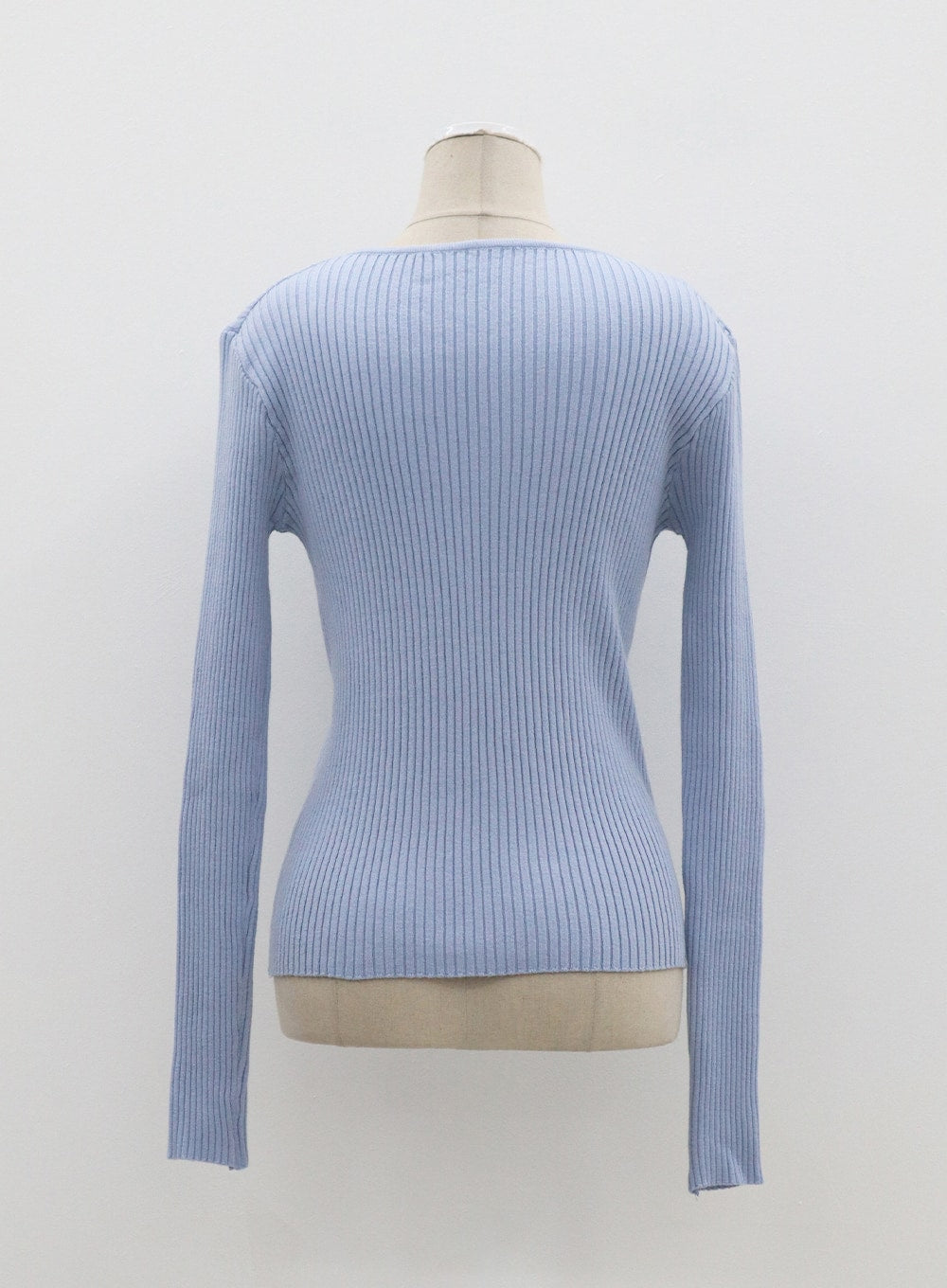 Ribbed Knit Button Top OF302