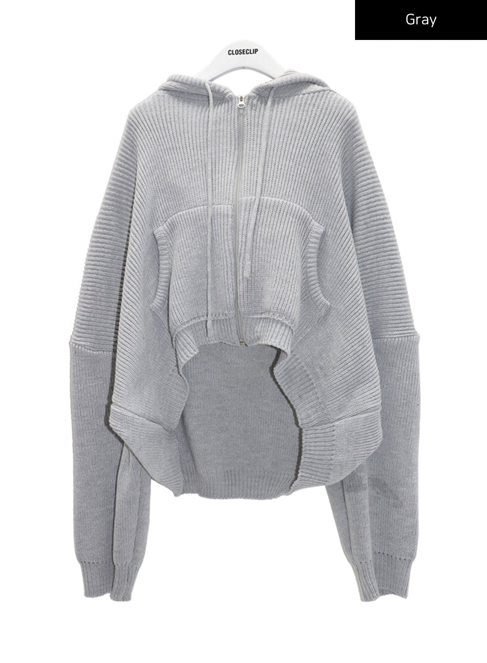 Hooded Zipper Knit Jacket CN17