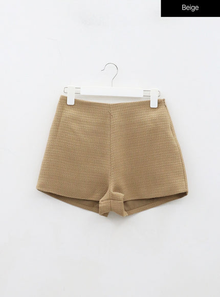 Tweed High Waist Shorts OJ304