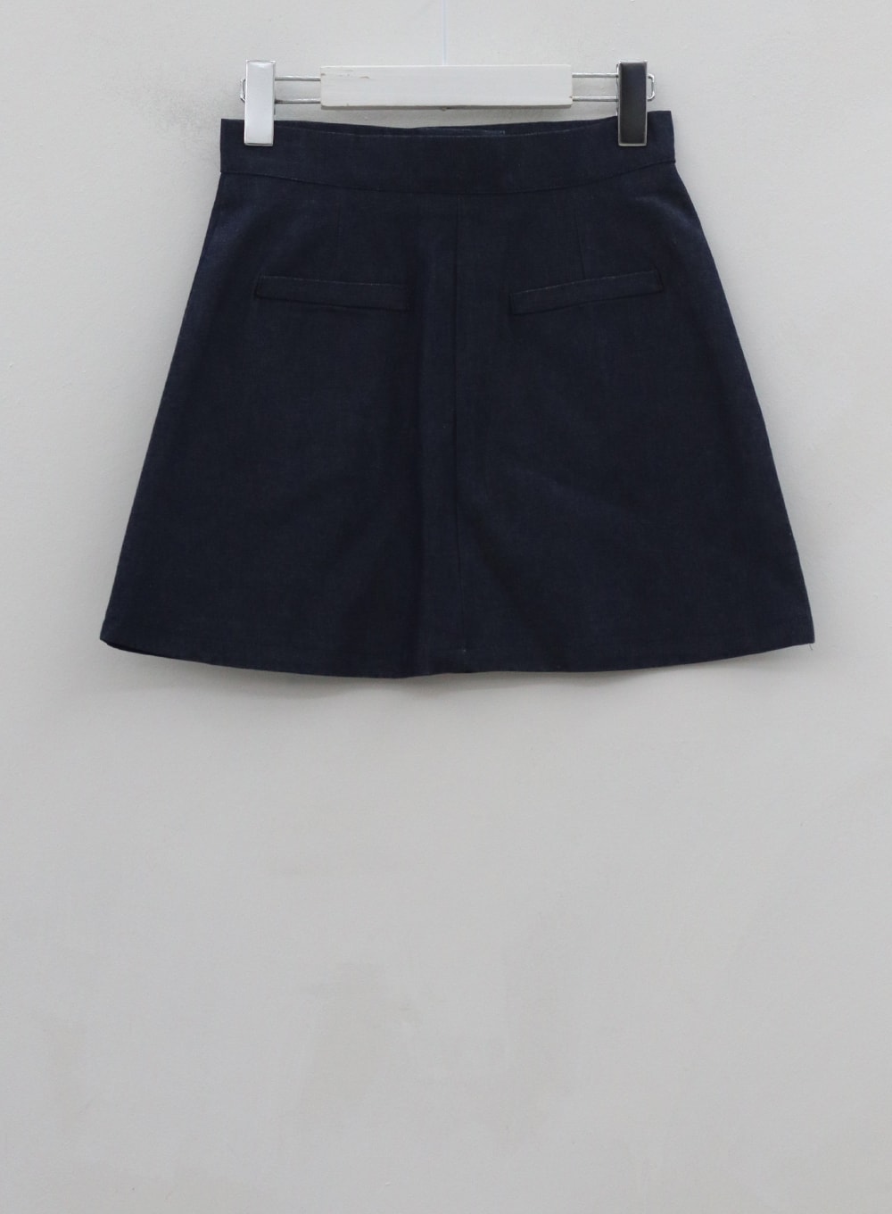 Button A-Line Cotton Mini Skirt BG08