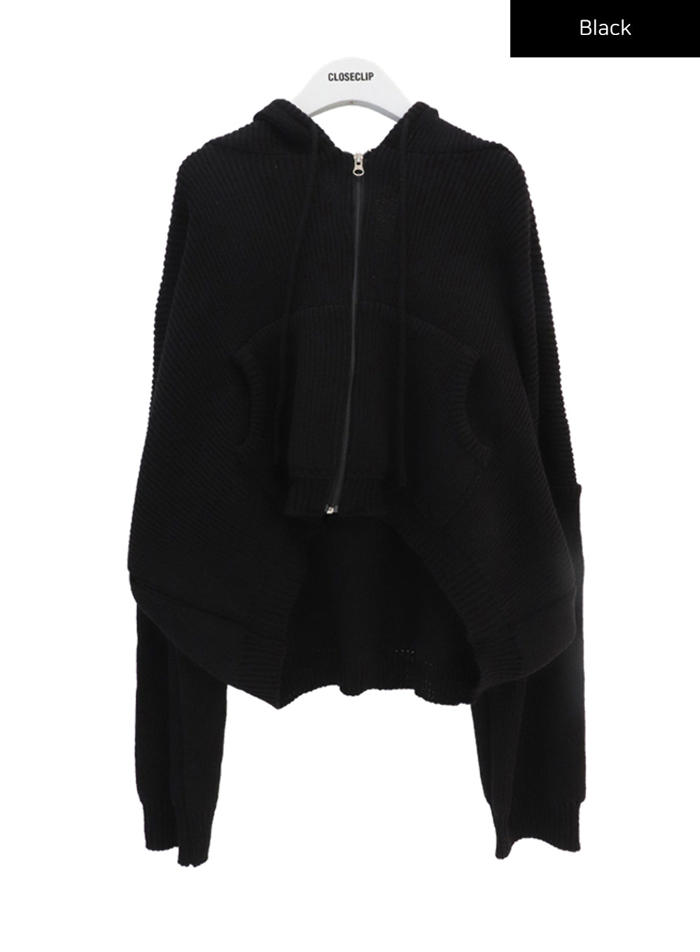 Hooded Zipper Knit Jacket CN17