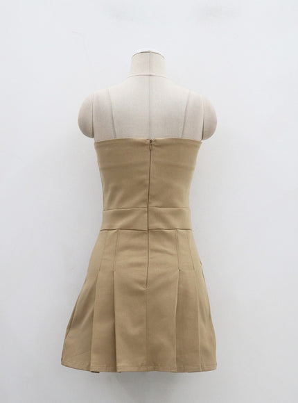 Strapless Pleated Mini Dress BJ331