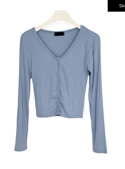 Crop Cardigan with Buttons