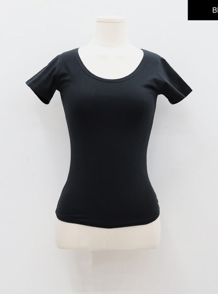 U-neck Short-Sleeve Top CA21