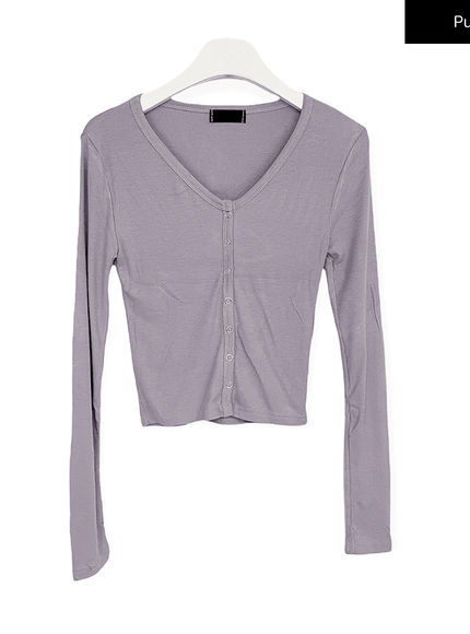 Crop Cardigan with Buttons