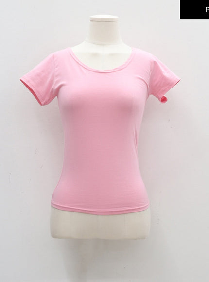 U-neck Short-Sleeve Top CA21