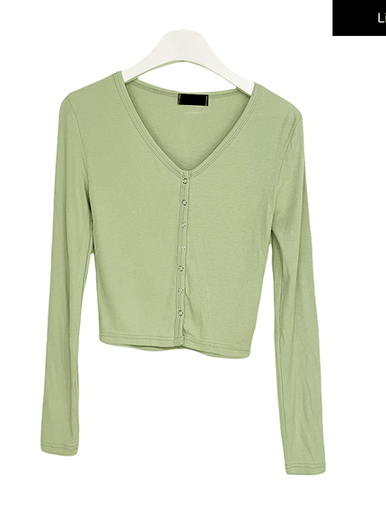 Crop Cardigan with Buttons